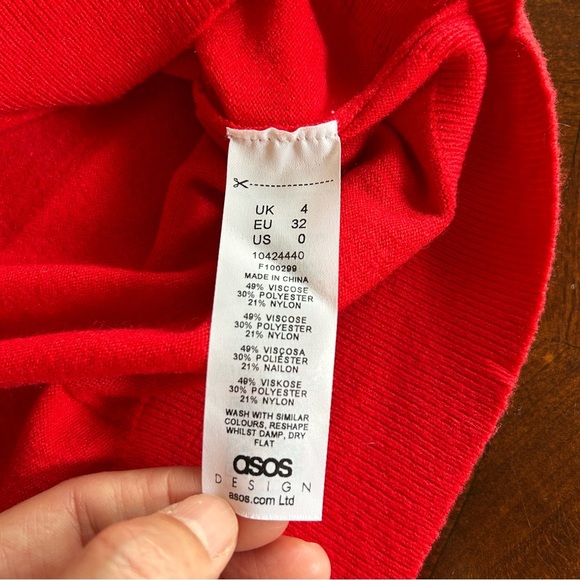 ASOS | Red Open Back Turtle Neck Sweater - Picture 7 of 7